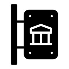 museum glyph icon