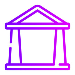 art gallery gradient icon