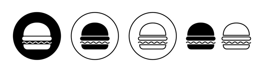 Burger icon set for web and mobile app. burger sign and symbol. hamburger