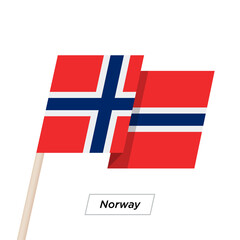 Obraz premium _ Ribbon Waving Flag Isolated on White. Vector Illustration. _ Flag with Sharp Corners