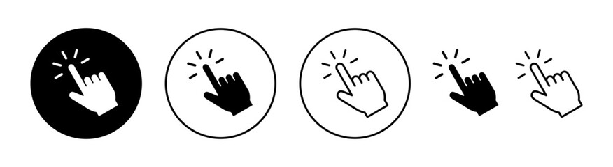 Hand click icon set  for web and mobile app. pointer sign and symbol. hand cursor icon