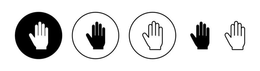 Obraz premium Hand icon set for web and mobile app. hand sign and symbol. hand gesture