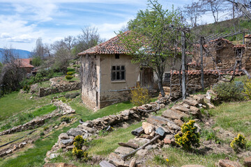 Fototapeta na wymiar Panorama of Village of Dolene, Bulgaria
