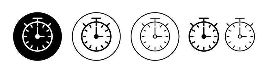 stopwatch icon set for web and mobile app. Timer sign and symbol. Countdown icon. Period of time