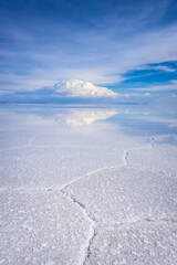 Salar de Uyuni salt white flats desert, Andes Altiplano, Bolivia