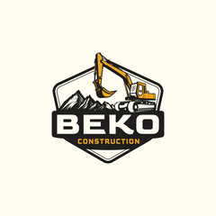 Vector excavator logo design template © Agung