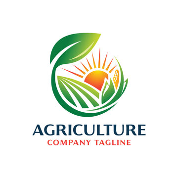 Farm logo fresh style circle emblem