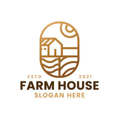Vector logo design for farm house