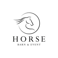 Vector horse logo design template illustration