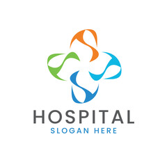 Vector medical clinic  logo design template illustration