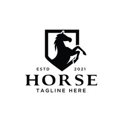 Vector horse logo design template illustration