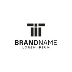 Letter Ti logo with a uniquely modern and minimalist shape