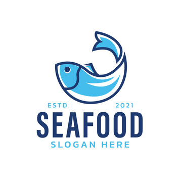 Fish logo template suitable for businesses and product names. This stylish logo design could be used for different purposes for a company, product, service or for all your ideas.