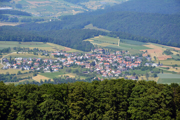 Blick vom Wisenberg auf Rünenberg bei Sissach, Basel Landschaft, Schweiz