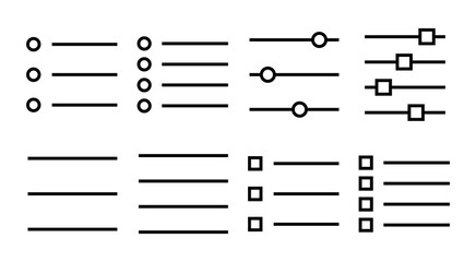 Menu Icon set illustration. web menu sign and symbol. hamburger menu symbol