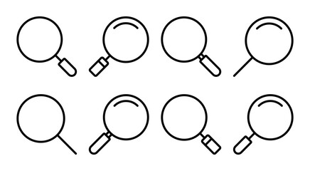 Search icon set illustration. search magnifying glass sign and symbol