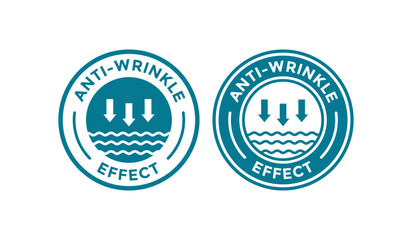 Anti-wrinkle effect logo badge template. Suitable for business, fashion, beauty and information for product label