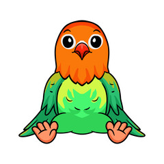 Obraz premium Cute violin love bird cartoon