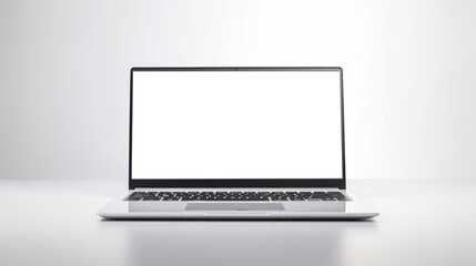 laptop without screen, white screen