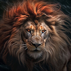Lion close up - generative ai