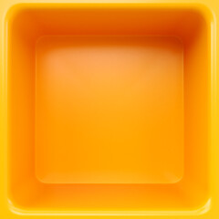 Empty orange plastic shelf. 3d rendering