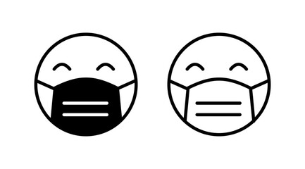Face mask icon vector. medical Face Mask icon.