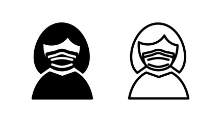Face mask icon vector. medical Face Mask icon.