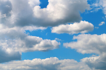 Naklejka na ściany i meble Photo of sunny beautiful sky with clouds