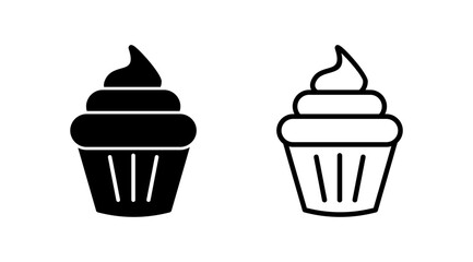 Cup cake icon vector. cake icon. bakery. muffin