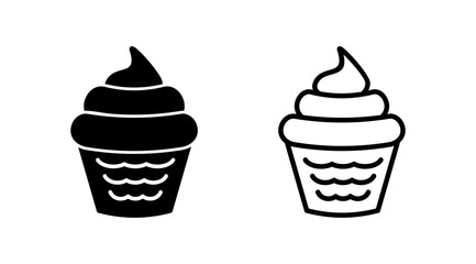 Cup cake icon vector. cake icon. bakery. muffin