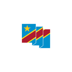 Congo flags icon set, Congo independence day icon set vector sign symbol