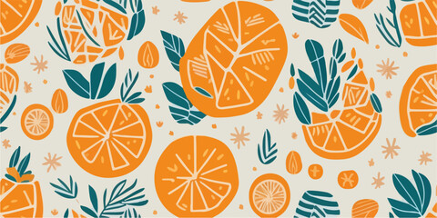 Exotic Summer Vibes: Adorning with Tropical Orange Patterns