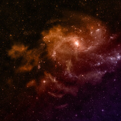 Fototapeta na wymiar Star field in space a nebulae and a gas congestion. 