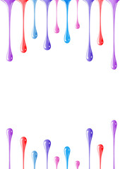 Obraz na płótnie Canvas Nail polish liquid drops splash paint on white background