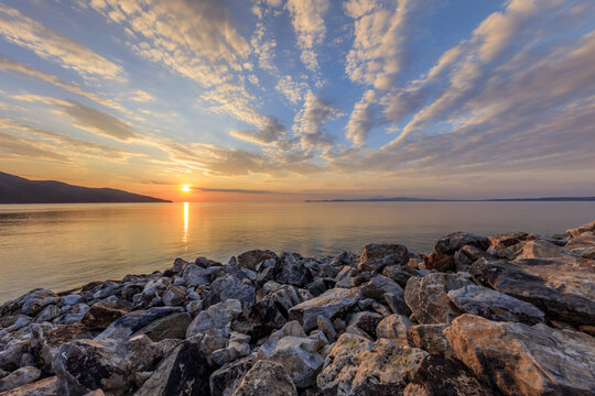Stratoni at coast of the Chalkidiki peninsula in Northern Greece