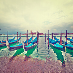 Fototapeta na wymiar View of San Georgio Maggiore Island in Venice, Instagram Effect