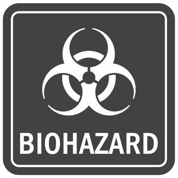 Biohazard warning sign and labels