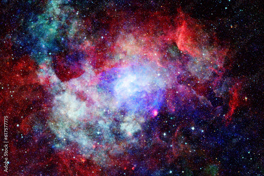 Wall mural nebula and stars in outer space. elements of this image furnished by nasa.