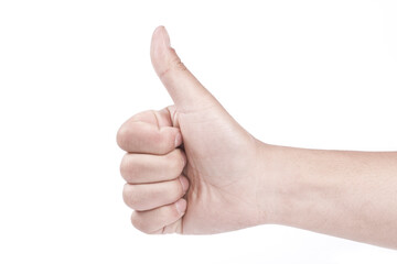 thumb up isolated on white