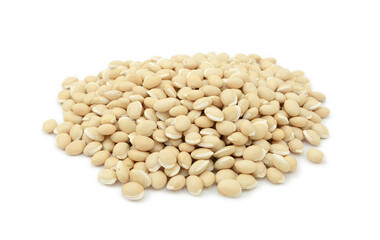 Dried neavy beans, isolated on a white background