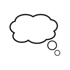 Thought bubble. Vector illustration. stock image.
