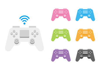 ゲームコントローラーのイラストセット