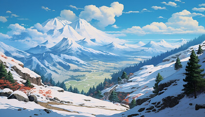Winter Mountain Landscape