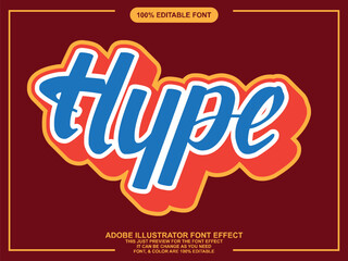 simple hype script text style editable font effect