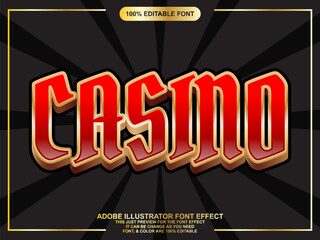 Fototapeta premium red vintage game text style editable font effect