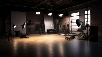 Modern photo studio interior