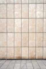 Modern weathered white tile wall texture background