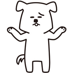 色加工ok いぬ素材No.192 やれやれ