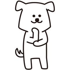 色加工ok いぬ素材No.193 ふむふむ	
