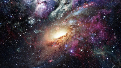 Open space filled with stars, nebulae and galaxies. Elements of this image furnished by NASA